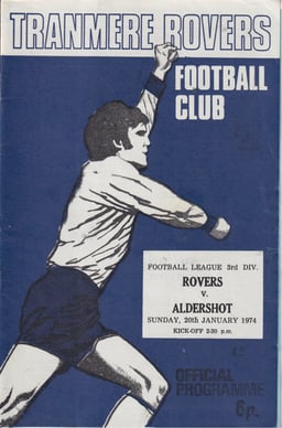 Tranmere Rovers v Aldershot Match Programme 1974-01-20